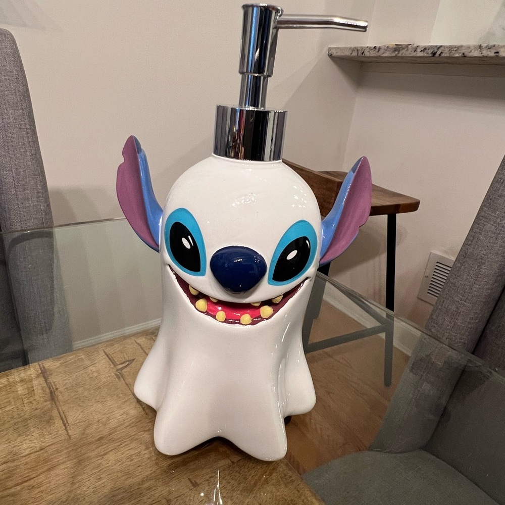 Disney Stitch Soap Dispenser - White and Blue
